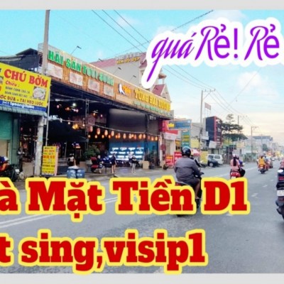 bán nhà mặt tiền đường D1 việt sing visip1 thuận an bình dương (567)