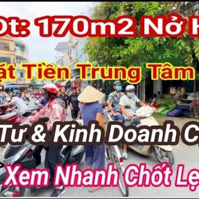 cầm cự hết nổi,cần bán gấp căn nhà ngay mặt tiền chợ (170m² nở hậu) cách thủ đức tp HCM 2km