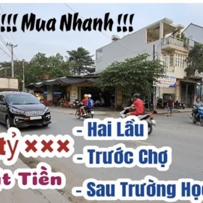 nhà bình dương giá rẻ| hai mặt tiền trước chợ sau trường học,hai lầu