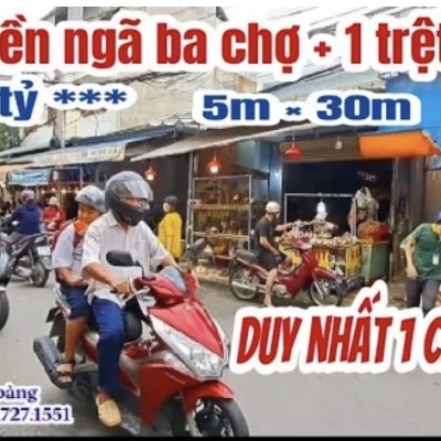 bán nhà mặt tiền ngã ba chợ bình hòa bình dương|5m × 30m| ki ốt + dãy trọ trệt lầu