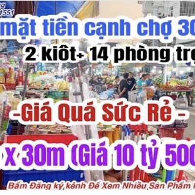 ngộp nặng, bán gấp nhà mặt tiền ngay chợ 300m², 10m x 30m đi kèm 2 dãy trọ,giá cực rẻ