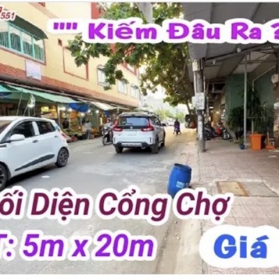 nhà mặt tiền chợ siêu vip, giá siêu mềm, dt: 5m x 20 , bđs 