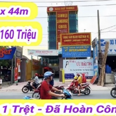 Bán nhà mặt tiền 4 tầng lầu (10m x 44m) đang cho thuê 160 triệu, đường Thủ Khoa Huân Bình Dương