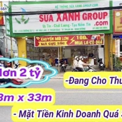 bán nhà mặt tiền (8m x 33m),đang cho thuê 30 triệu,vị trí đẹp bậc nhất tại thuận an bình dương