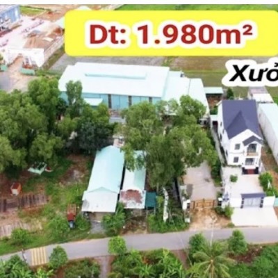 bán nhà xưởng hai mặt tiền (1.980m²) tại tân uyên bình dương