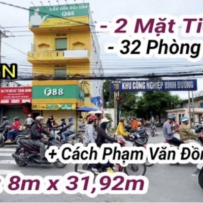 bán nhà mặt tiền ngay ngã tư cực sung (31,92m x 8m) cách phạm văn đồng Thủ Đức Tp HCM 200m