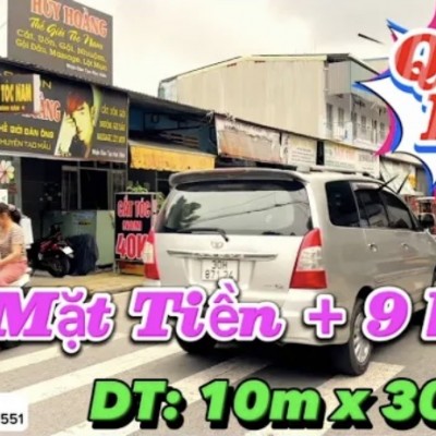 Hai mặt tiền 30m x 10m có 9 ki ốt,giá hời nhất kdc việt sing ,vsip1 thuận an bình dương