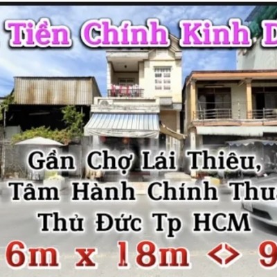 Nợ tiền tỷ nên cần bán gấp nhà đang ở,mặt tiền kinh doanh(6m x 18m)gần chợ Lái Thiêu Bình Dương