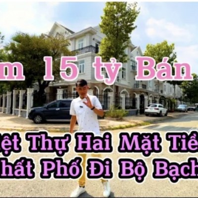 Đi Mỹ định cư | Bán gấp biệt thự ven sông ngay phố đi bộ Bạch Đằng Phú Cường Bình Dương