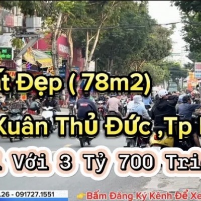 Bán Đất Thủ Đức TPHCM | Lô Đất Đẹp 78m Gần Làng Đại Học Thủ Đức Và Trung Tâm Hành Chính Dĩ An BD