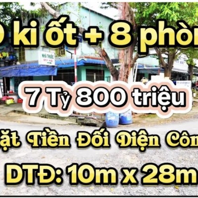 Một Căn Góc Hai Mặt Tiền Giá Sốc Hiếm Có !!! Diện Tích (10m x 28m) có 10 ki Ốt và 8 phòng trọ