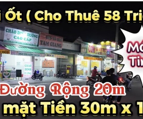 CÔNG TRÌNH VỪA HOÀN THIỆN NHƯNG “ Kẹt Tiền ” PHẢI BÁN VỘI ! Vị Trí Đẹp Có Tới Hai Mặt Tiền 30m x 11m