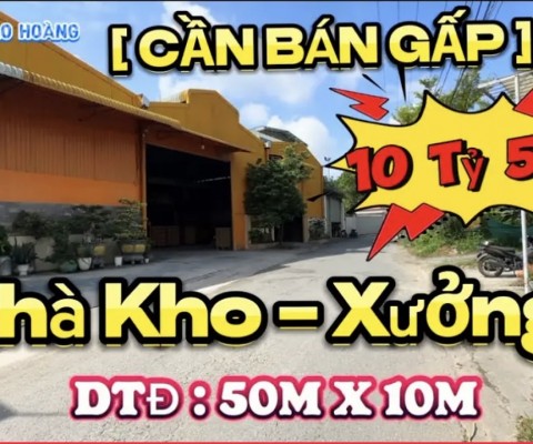 “Hết Cách” ĐANG CHO THUÊ CŨNG PHẢI BÁN !! Căn Nhà Kho - Xưởng Hơn 500m Cạnh Thủ Đức TPHCM